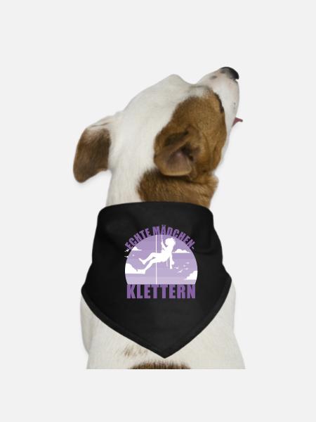 Klettern Mädchen Hobby Kletterin Berge Geschenk - Hunde-Bandana - Schwarz - Vorne