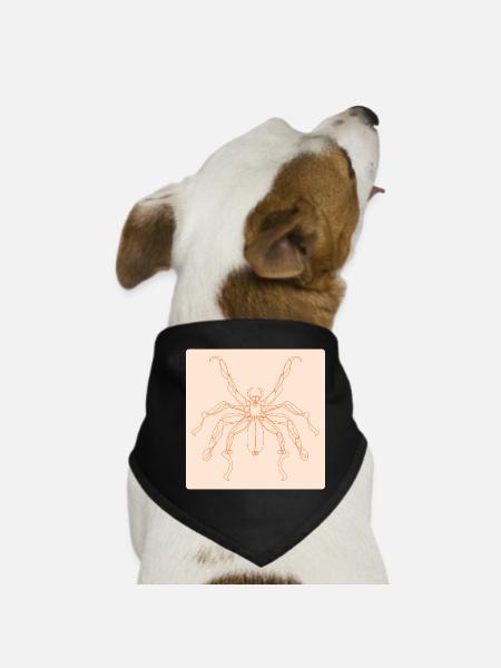LINE ART SPIDER - HALLOWEEN COSTUMES - MINIMALISM - Dog Bandana - black - Front