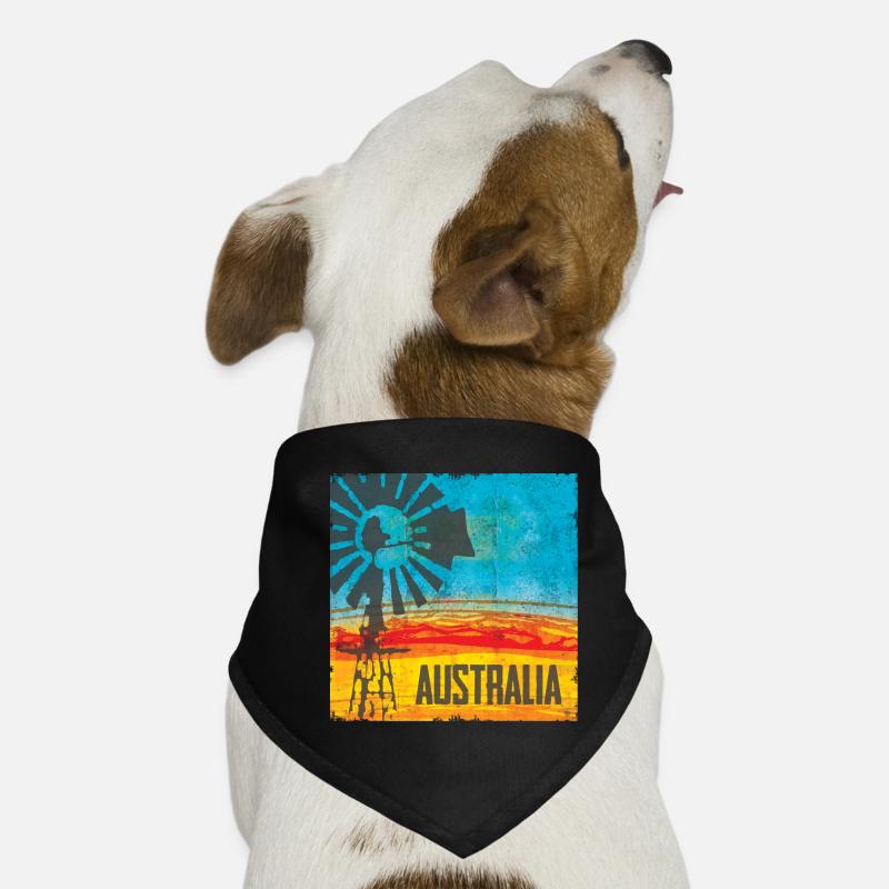 Moulin à vent Australie Vintage Design Bandana pour chien