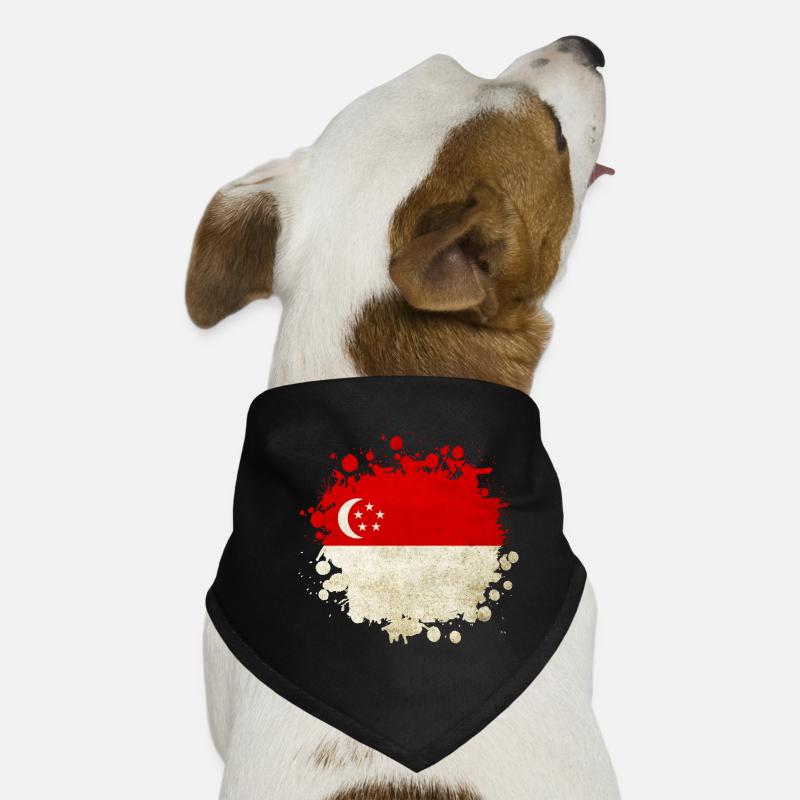 Singapore flag design Dog Bandana