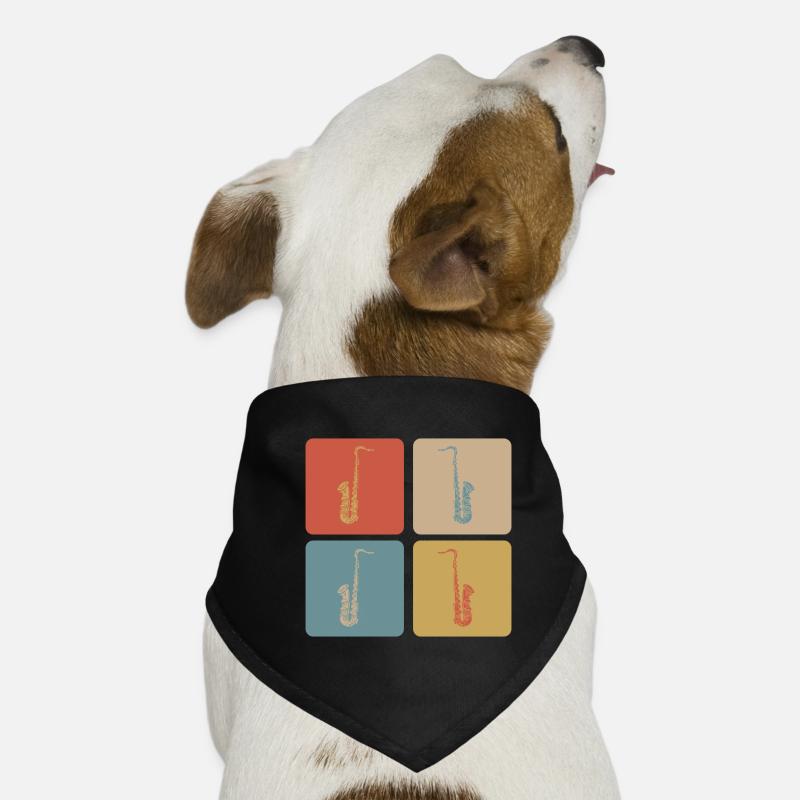 Design de saxophone Bandana pour chien