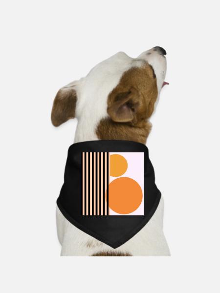 RETRO GEOMETRY - ABSTRACT ART - Dog Bandana - black - Front
