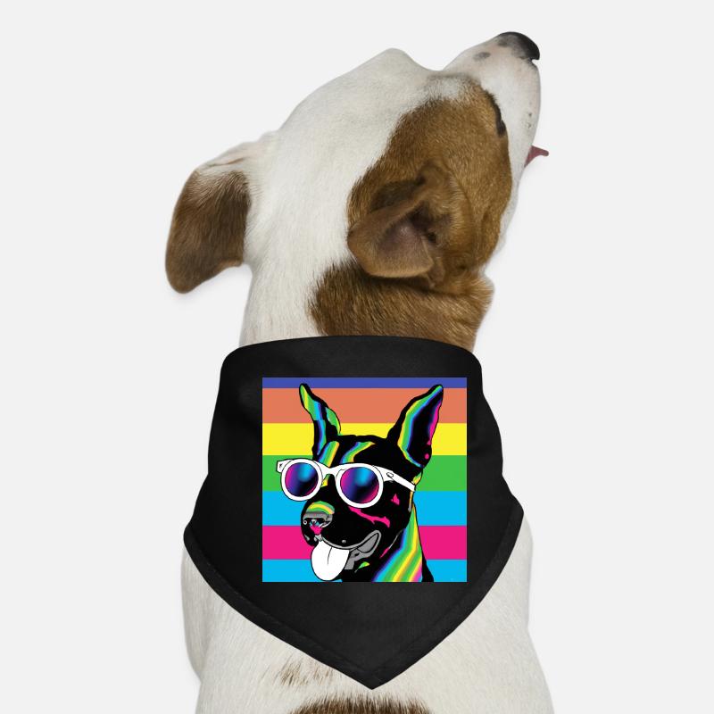 Psychedelische Welpen-Regenbogenbrille Hunde-Bandana