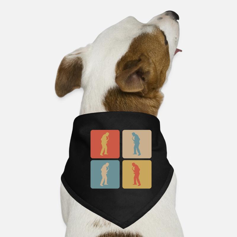 Design de saxophone Bandana pour chien