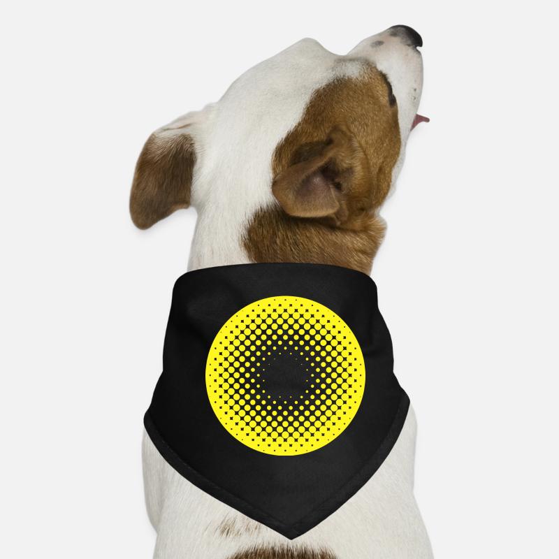 Sonnenkreis Halftone Muster Hunde-Bandana