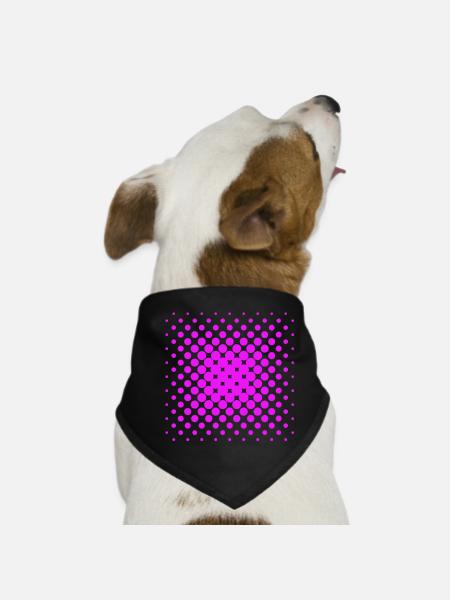 Pink Quadrat - Hunde-Bandana - Schwarz - Vorne