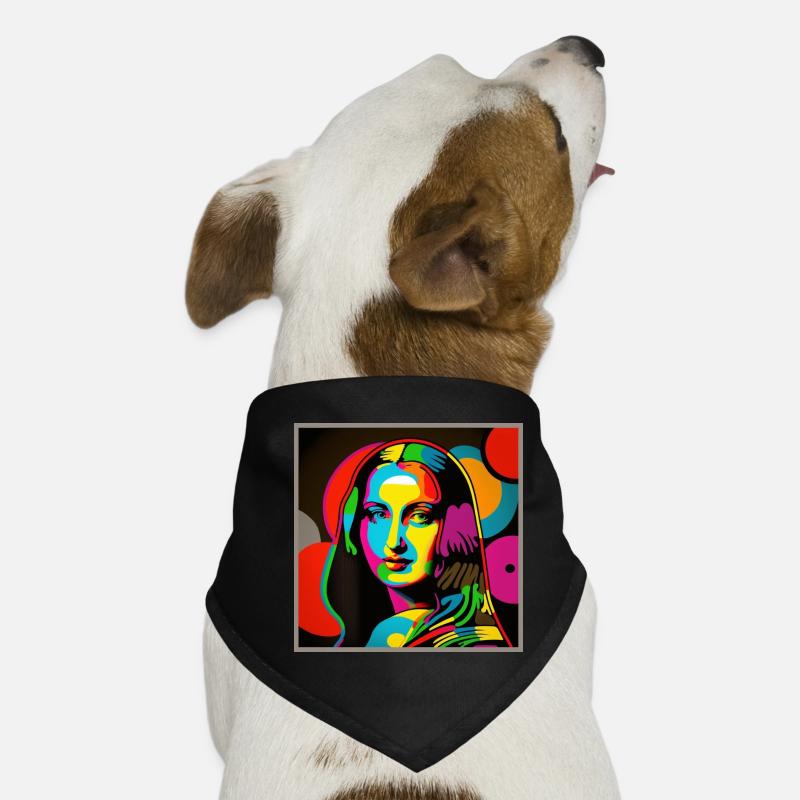 Portait Pop-Art Hunde-Bandana