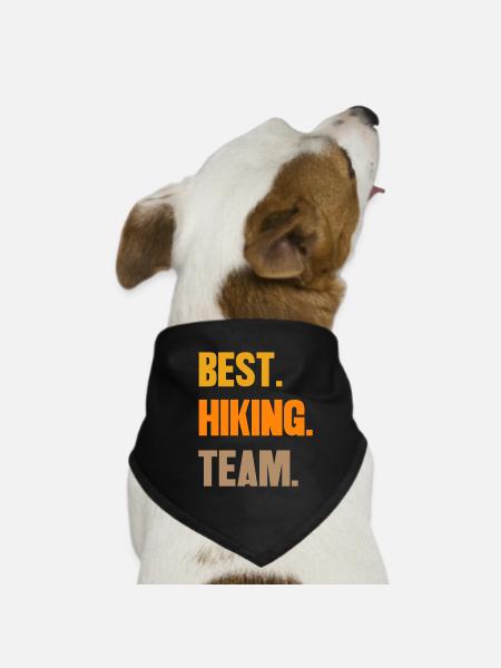 Wandern Team Bergsteigen Wanderer Statement Berge - Hunde-Bandana - Schwarz - Vorne