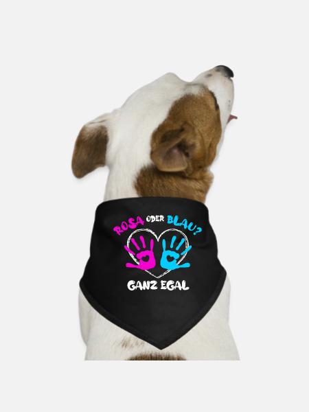 Elternteil Schwanger Statement Herz Familienglück - Hunde-Bandana - Schwarz - Vorne