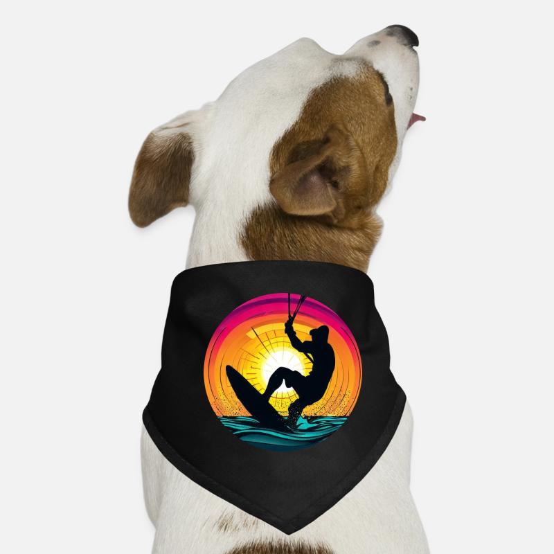 Kitesurfer Sunset Kiting Bandana pour chien