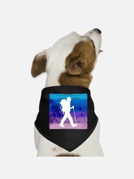 Randonnée au sommet de la montagne Randonneurs Randonnée Alpinisme - Bandana pour chien - noir - Devant
