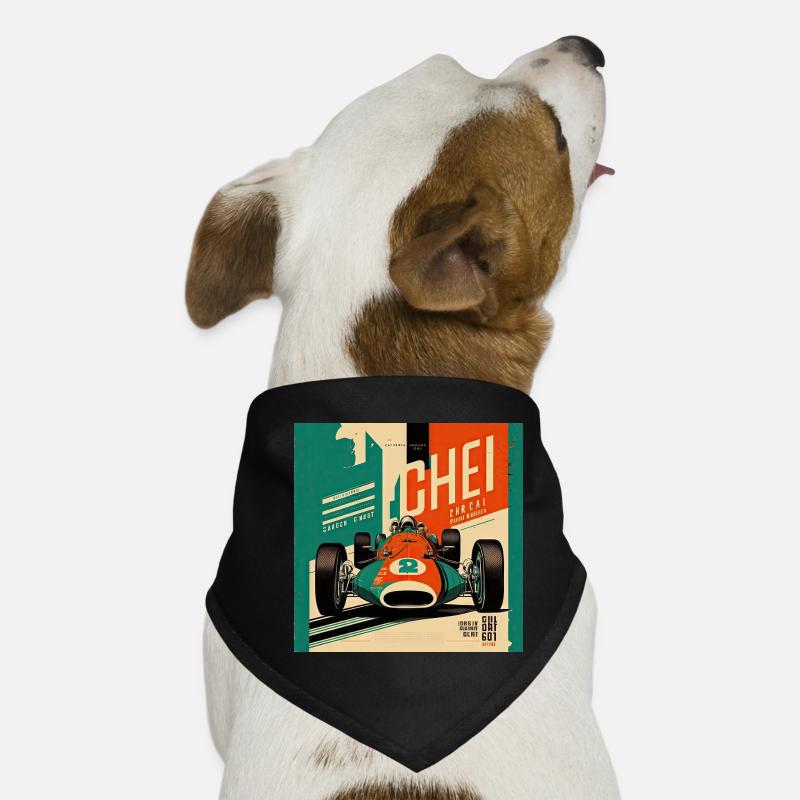 Retro Auto Poster Vintage Auto old School Hunde-Bandana
