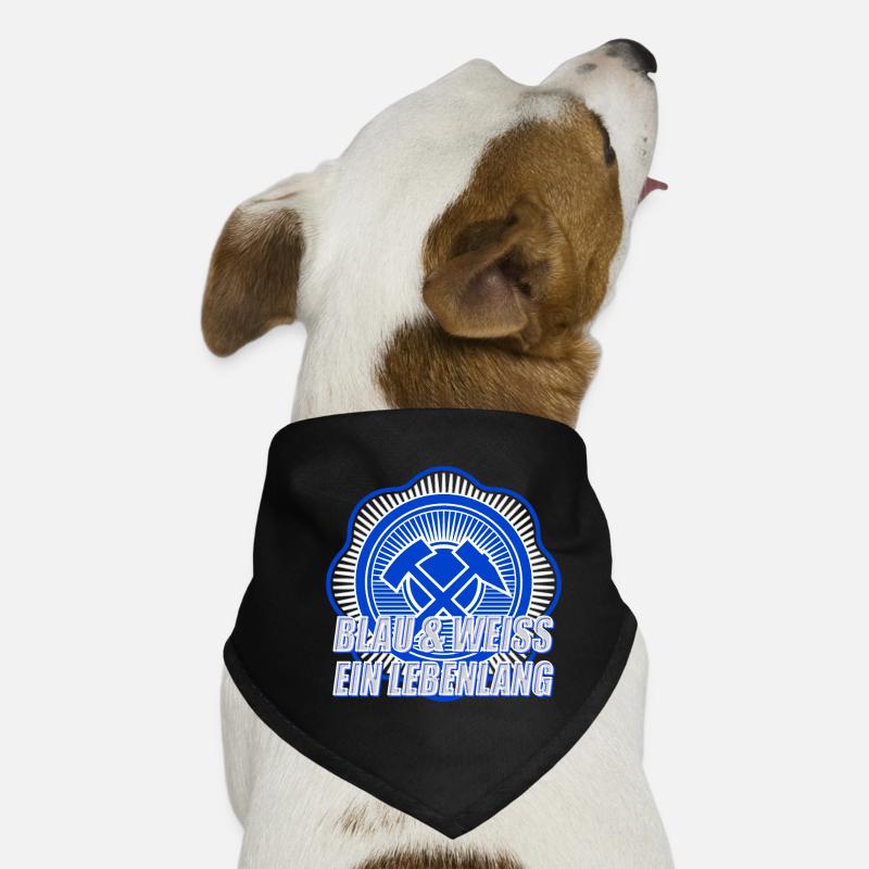 Blau Weiss ein Leben Lang - Hunde-Bandana - Schwarz