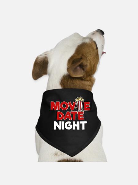 Popcorn Déclaration Films Cinéma Nuit Streaming - Bandana pour chien - noir - Devant