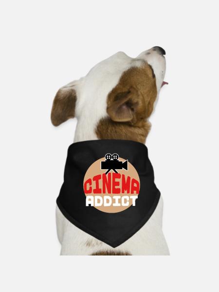 Cinematography, Statement, Movies, Theater, Movie Night Series - Dog Bandana - black - Front