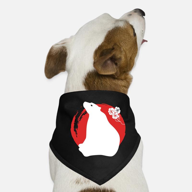 Bear Silhouette Japanese Dog Bandana