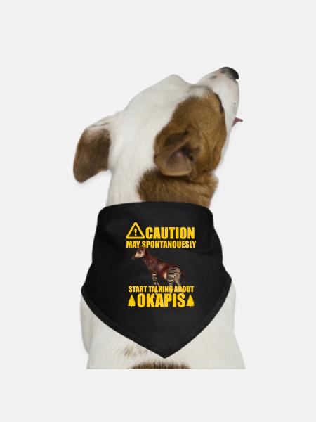 Okapi the Forest Whisperer - Dog Bandana - black - Front