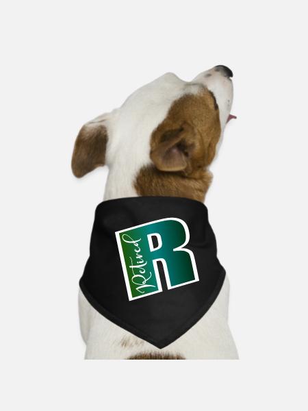 FAREWELL JOB - RETIREMENT RETIRED - Dog Bandana - black - Front
