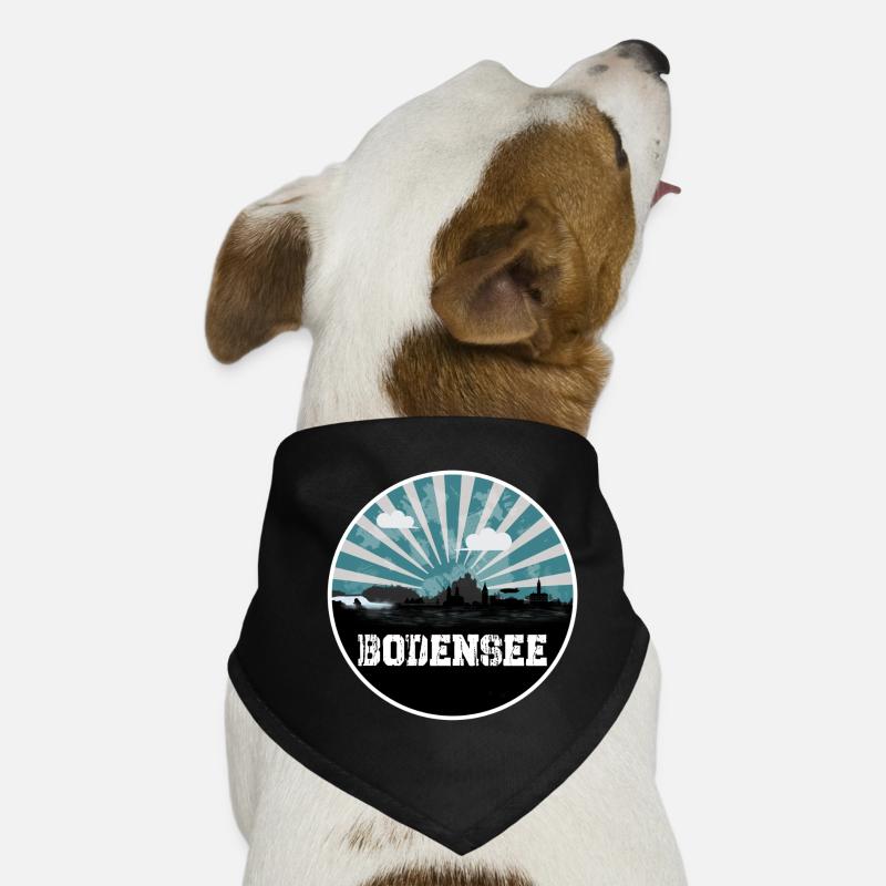 Horizon de l’heure bleue du lac de Constance Bandana pour chien