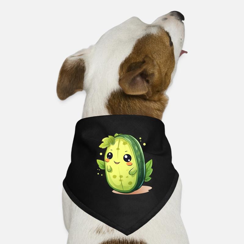 Homme concombre de cactus de Kawaii – Design mignon Bandana pour chien