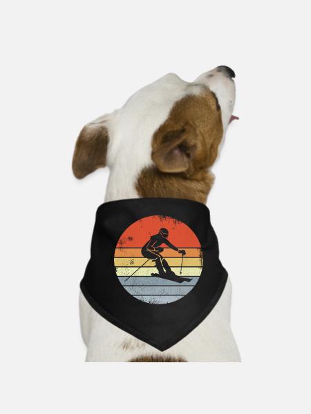 Skieuse Fille - Bandana pour chien - noir - Devant