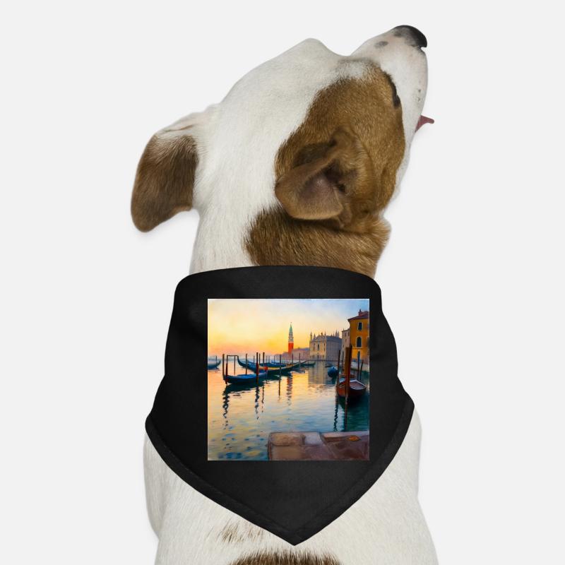 Venedig - Hunde-Bandana - Schwarz