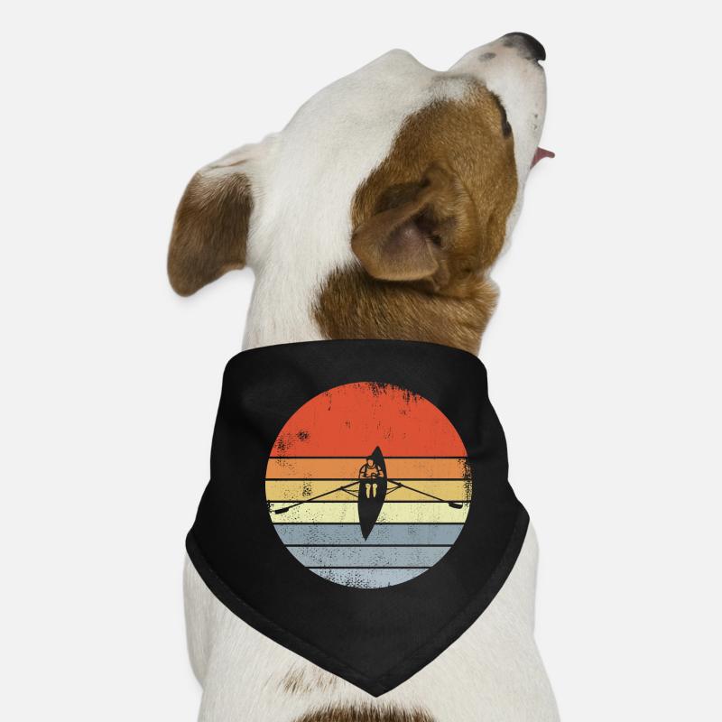 Vintage Ruderboot Zeichnung Hunde-Bandana