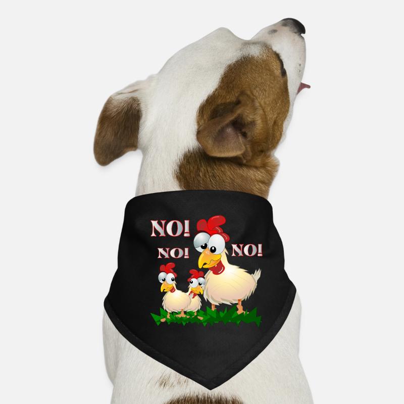FUNNY CHICKEN COMIC - NO Dog Bandana