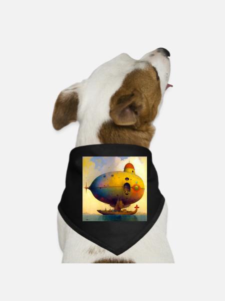 Vaisseau 02 - Bandana pour chien - noir - Devant