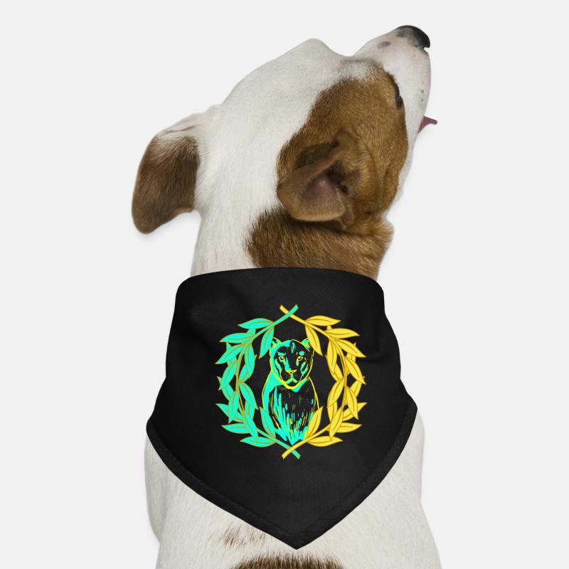 Leopard Tiger Katze Lorbeerkranz Hunde-Bandana
