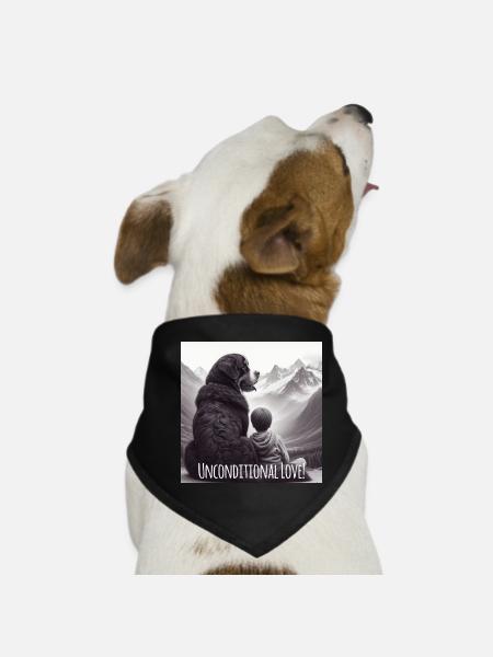 Berner Sennenhund - Hunde-Bandana - Schwarz - Vorne