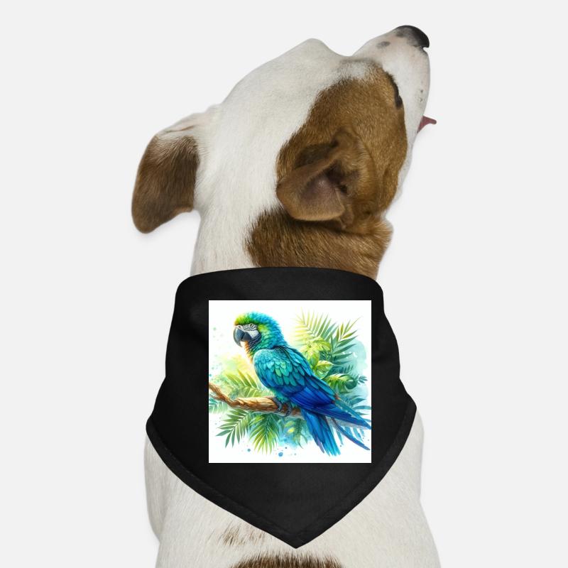 Aquarelle Ara bleu Bandana pour chien