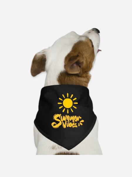 Summer Vibes - Dog Bandana - black - Front
