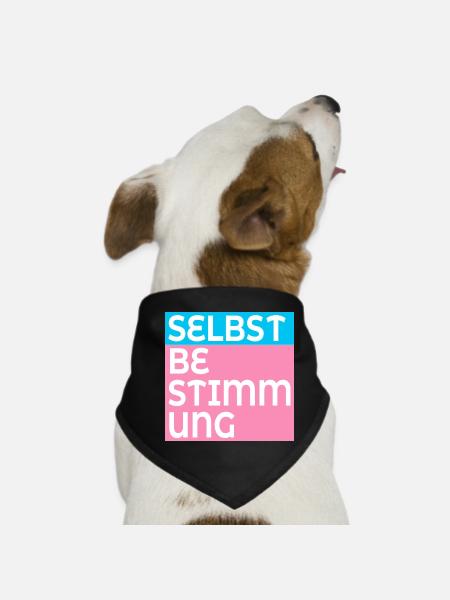 TRANS SELBSTBESTIMMUNG - Hunde-Bandana - Schwarz - Vorne