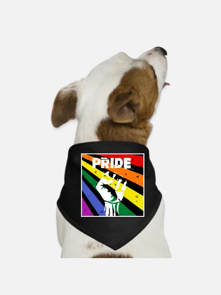 PRIDE - Dog Bandana - black - Front