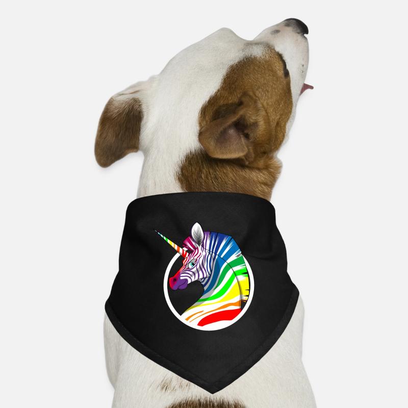 Regenbogen Einhorn Zebra Hunde-Bandana