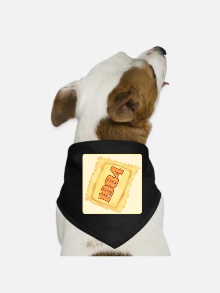 42nd BIRTHDAY 1984 RAVIOLI - Dog Bandana - black - Front