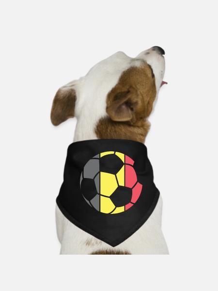 Championnat de Belgique par équipe de football, vainqueur du tournoi - Bandana pour chien - noir - Devant