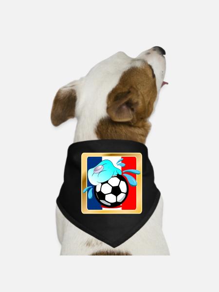 France Summer Football - Dog Bandana - black - Front