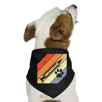 Retro Spritze - Hunde-Bandana - Schwarz - Vorne
