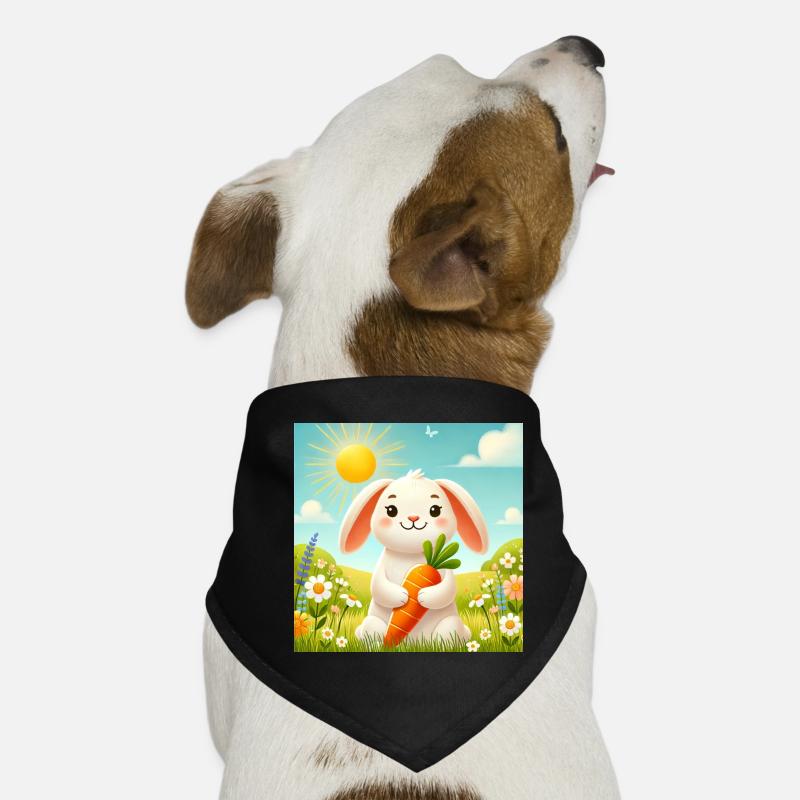 Süßes Häschen mit Karotte Hunde-Bandana