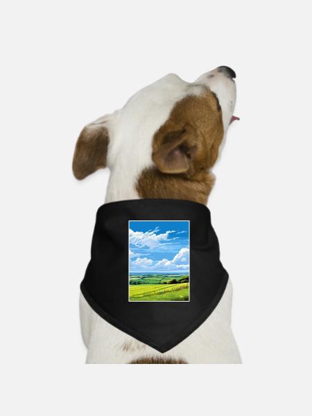 Affiche de voyage East Devon Aonb Souvenir Paint WPA - Bandana pour chien - noir - Devant