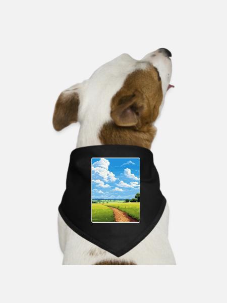 Chilterns Aonb Reise Poster Souvenir Malerei WPA - Hunde-Bandana - Schwarz - Vorne