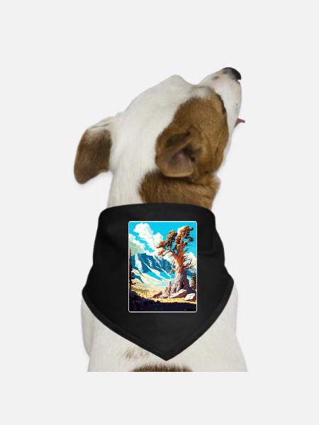 Affiche de voyage du parc national du Grand Bassin - Bandana pour chien - noir - Devant