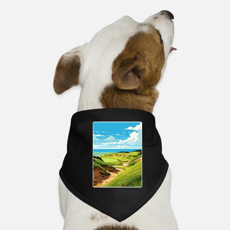 Whistling Straits Golfplatz Reiseposter Hunde-Bandana