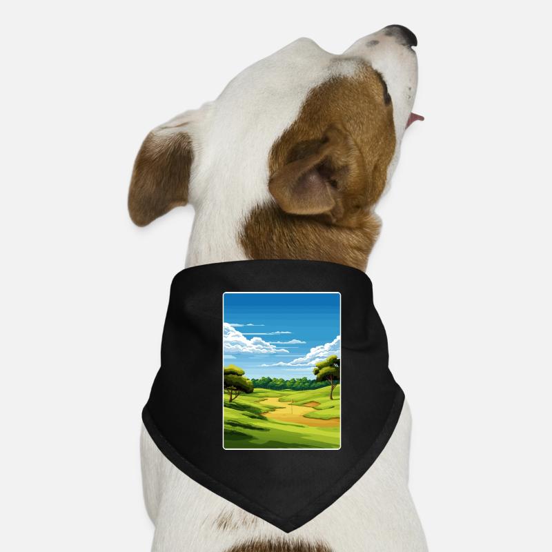 Carte d’affiche de voyage du parcours de golf de Shinnecock Hills Bandana pour chien