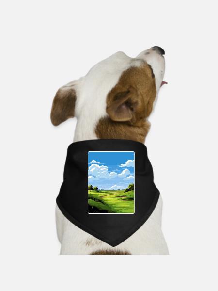 Bethpage Black Golf Course Travel Poster Souvenir - Dog Bandana - black - Front