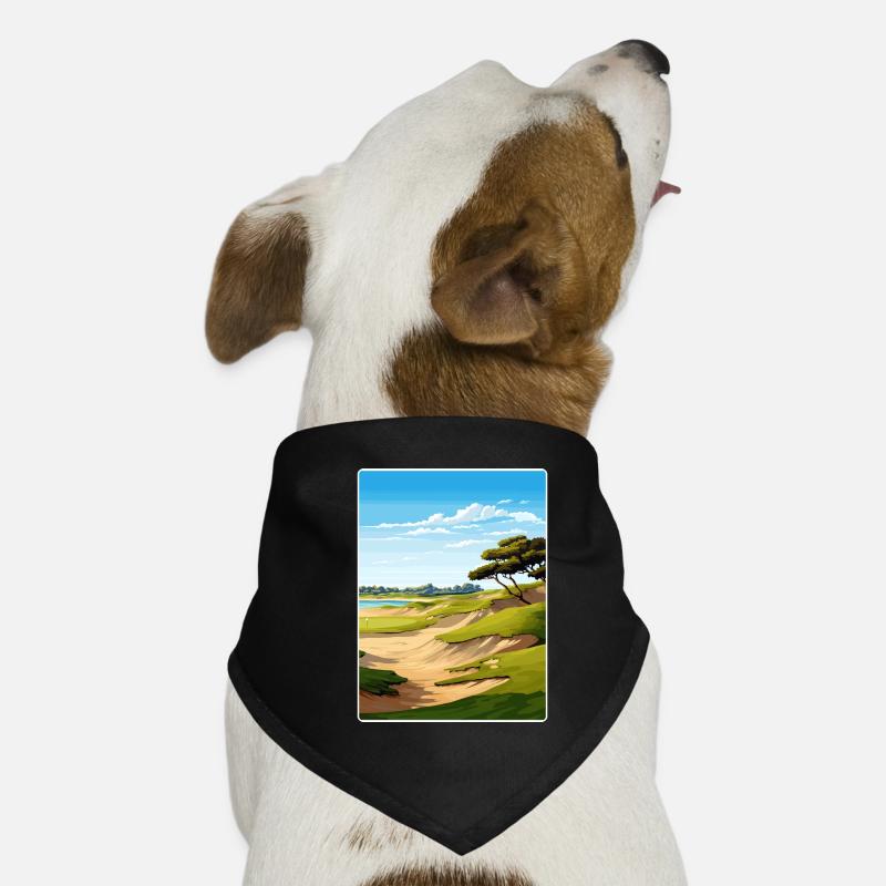 Affiche de voyage du parcours de golf Torrey Pines Bandana pour chien