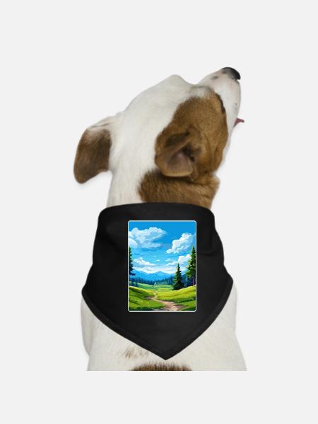 Black Forest Germany Travel Poster Souvenir WPA - Dog Bandana - black - Front