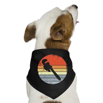 Rohrzange Vintage Look - Hunde-Bandana - Schwarz - Vorne